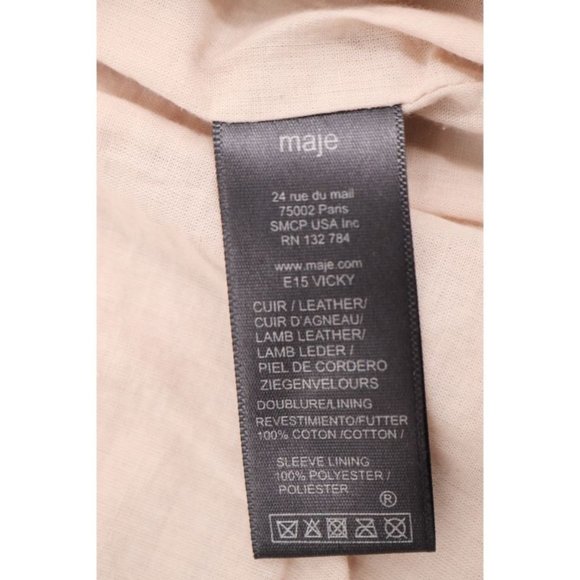 Lambskin Leather: size 36, Asymmetrical zip Moto Biker jacket - Picture 15 of 16